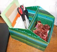 用旧鞋盒改造桌上的文件架 鞋盒diy收纳盒的方法