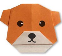 动物折纸大全 可爱的小狗折纸方法