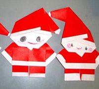 超级cute的圣诞娃娃折纸图解 圣诞娃娃的折法