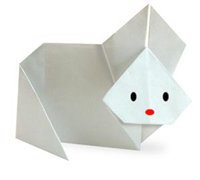 小白兔的两种折法 动物折纸教程图解
