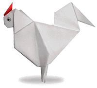 小公鸡的折纸方法图解 动物折纸教程