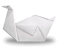 象征爱情的白天鹅折纸图解 动物折纸教程