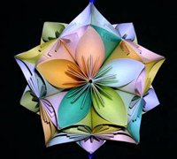 立体花球折纸图解 五瓣花球折纸花球的折法