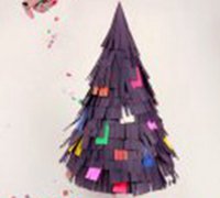 用不织布手工制作一款简单的布艺圣诞树