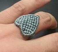 手工编织戒指教程 心形戒指的编织方法