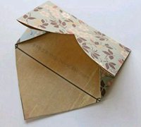 将心形卡纸折成信封、纸袋的方法