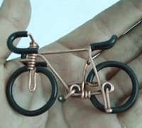 手工铜线自行车制作教程 金属丝手工
