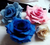 不织布玫瑰花教程 手工制作布艺玫瑰花