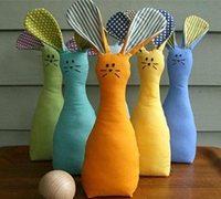 保龄球兔子玩偶布艺手工制作图解