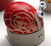 卷纸筒废物利用制作可爱小蜗牛复活节彩蛋