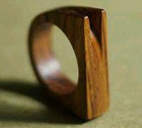 木头手工雕刻的唯美十二星座戒指