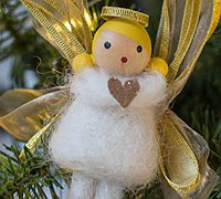 圣诞树挂饰之羊毛毡天使娃娃玩偶diy教程
