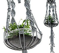 把花盆吊起来 简单绿植吊盆的编绳方法