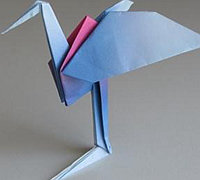儿童手工丹顶鹤的折法 丹顶鹤折纸教程
