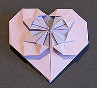 简单的心形折纸步骤图解