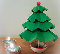 清新可爱纸艺圣诞树制作教程