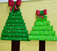 用瓦楞纸简单制作圣诞树的做法