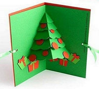 简单的圣诞树立体贺卡做法