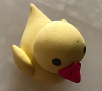 用粘土制作可爱的小黄鸭
