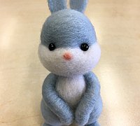 羊毛毡小兔子的diy教程