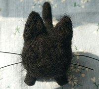 羊毛毡小黑猫制作教程