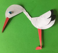 纸片拼贴鹤的简单小教程